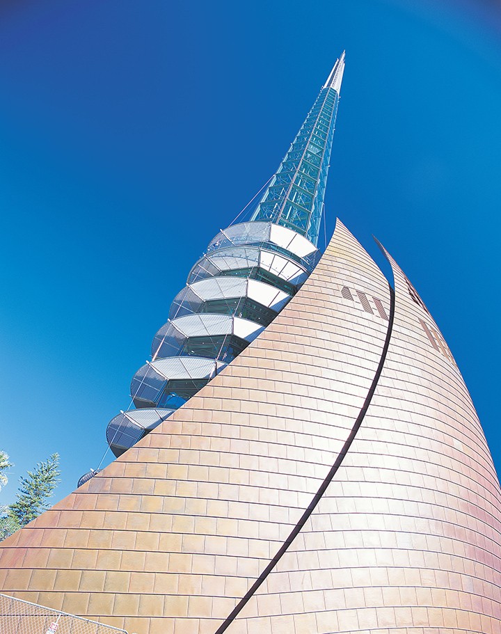 thebelltower,belltower 位于西澳大利亚州珀斯巴拉克广场(barrack square)的钟楼(bell tower)