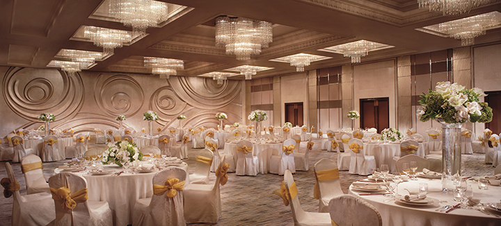 ritz-carlton, shen ballroom wedding set-up 申宴会厅西式布置